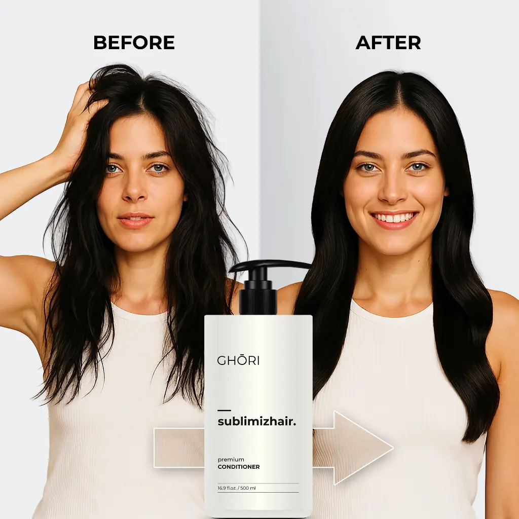 GHORI Conditioner Sublimizhair - beforeAfter.webp